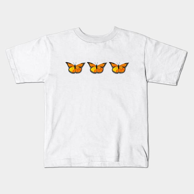 Monarch Butterflies Kids T-Shirt by KC Morcom aka KCM Gems n Bling aka KCM Inspirations